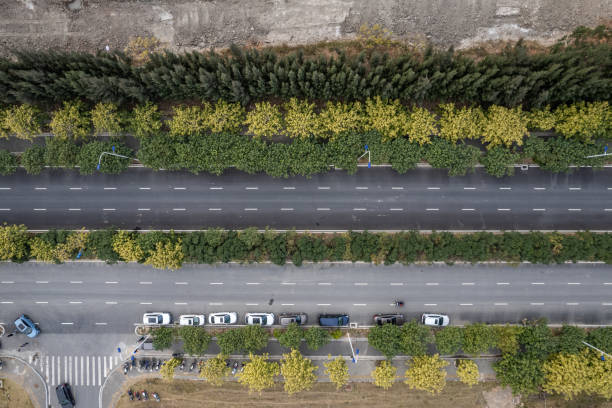 istock Aerial view of highway and greenery 2194115508