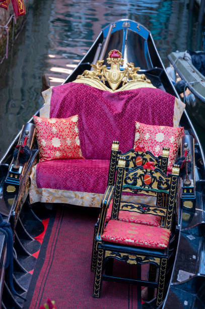 istock Interior of a moored Gondola in Venice. 2194119683