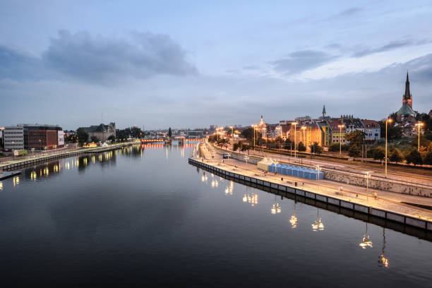 istock Szczecin River and Cityscape at Twilight 2194120475