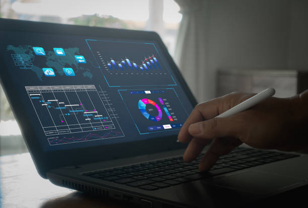 istock Businessman or analyst working in business analytics and data management system to make report with KPI and metrics connected to database. Corporate strategy for finance, operations, sales, marketing. 2194120914