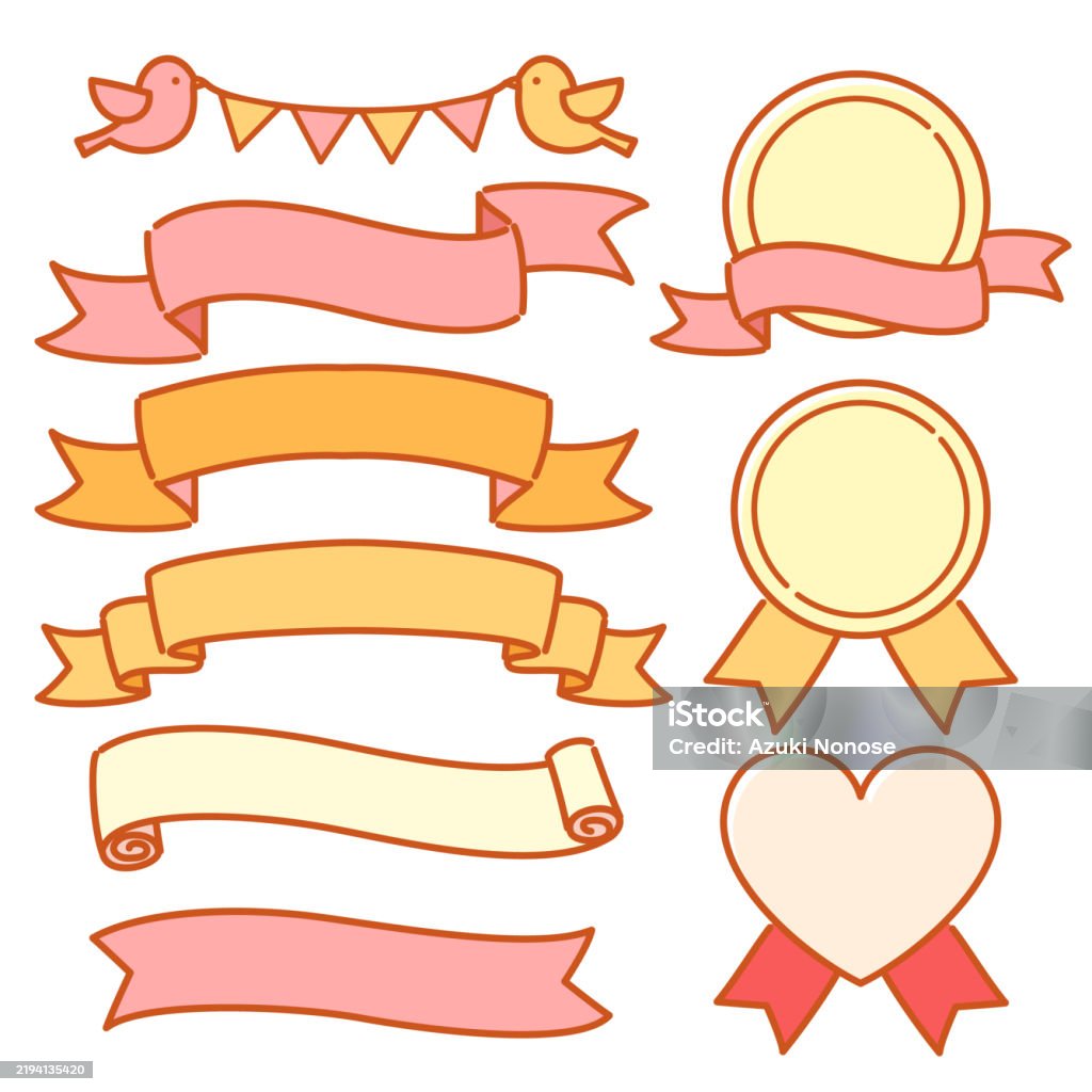 Name Ribbon Frame Ribbon Frame Set Stock Illustration - Download Image Now - Arranging ...