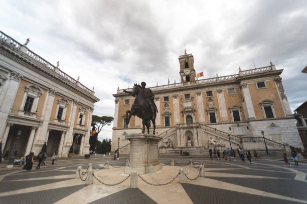 istock Piazza del Campidoglio and the Statue of Marcus Aurelius 2194136373