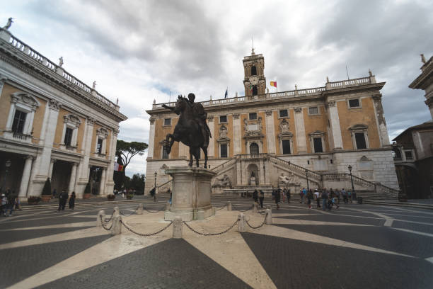 istock Piazza del Campidoglio and the Statue of Marcus Aurelius 2194136382