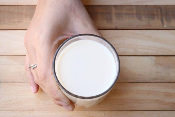 istock Tofu milk on wood background 2194141184