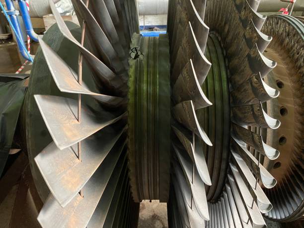 istock blade of steam turbine 2194144694