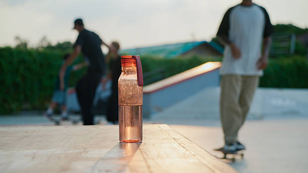 Skate park in evening