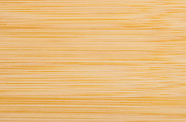 Top view flat lay of natural bamboo pattern and texture, beige wood pattern for background and design elements