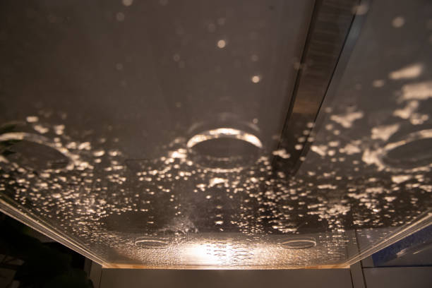 istock Healing interior water partition with air bubbles circulating infinitely. 2194152006