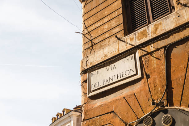 istock Via del Pantheon Street Sign 2194152132