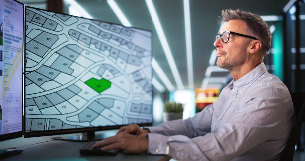 istock Cadastre Map Plan. Real Estate Property 2194154883