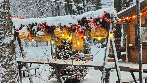 istock New Year's decoration in the winter park 2194155633