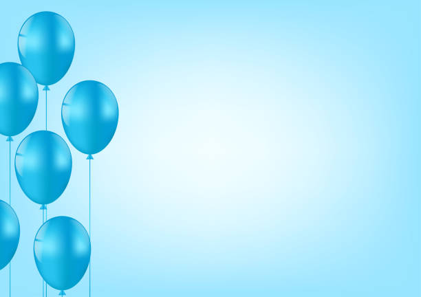 istock Blue Celebration Background with Balloon. Background for Valentine's Day, Wedding Celebration, Mother's Day or Anniversary. 2194157027