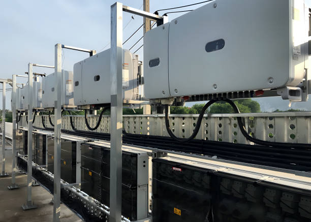 istock Power inverter installation for solar rooftop, 2194162584