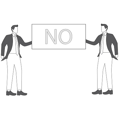 Refuse To Do Say No Negative Or Stop Sign Rejection Or Refuse To Do Thing ...