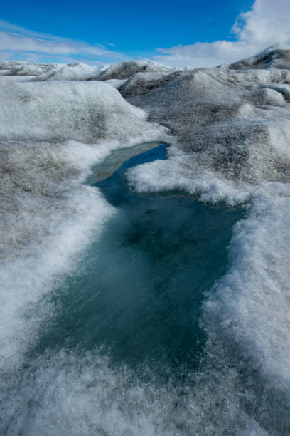 istock Vertical landscape with a turquoise river inside the Greenland Ice Sheet during an expedition with amazing ice formation, Kangerlussuaq area, Greenland 2194166183