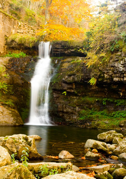 istock Waterfall in autumn pure water holiday area 2194167554