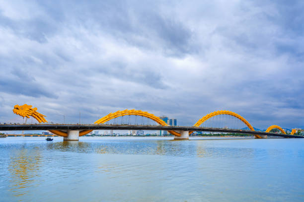 istock Dragon River Bridge on a beautiful cloudy day. Vietnam 2194168783
