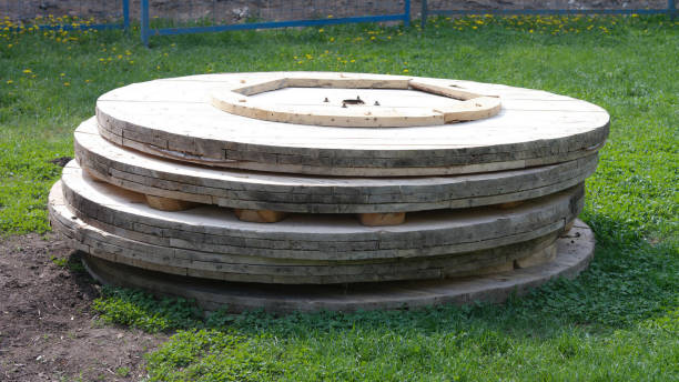 istock wood ring on grass in park 2194170298
