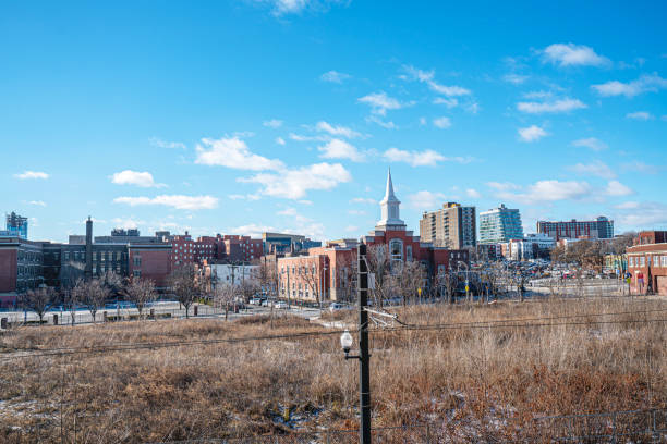 Broad Station, Newark, New Jersey, US-January 07, 2025: The scenic views of Broad Station on a freezing day, New Jersey, US.