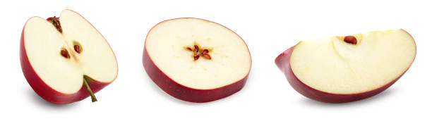istock sliced red apples isolated on white background. clipping path 2194173739
