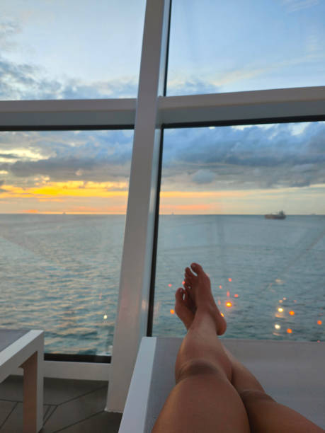 istock Unrecognizable Woman Legs Relaxing in a Cruise Ship Solarium 2194174602