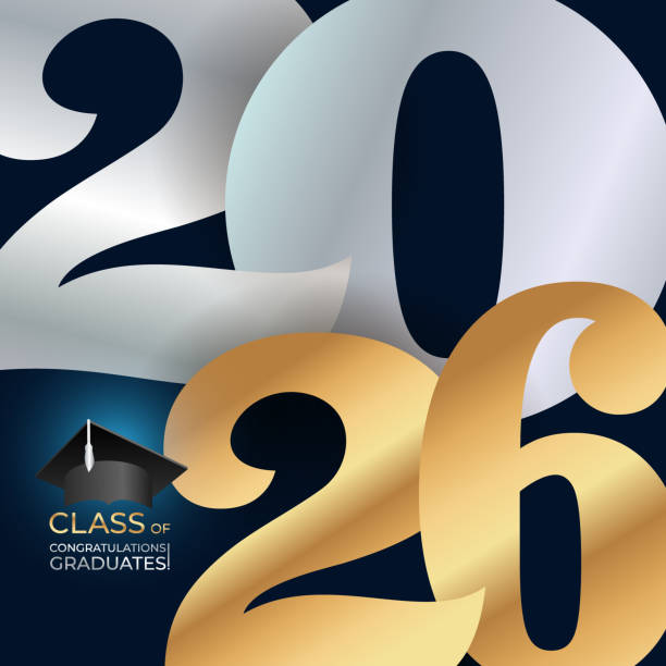 Lettering Class Of 2026 For Greeting Invitation Card Logo For 2026 Lettering Class Of 2026 For Greeting Invitation Card Logo For 2026 Graduation Design 
