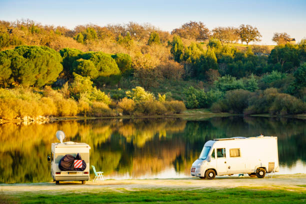 istock Camper rv camping on nature in Portugal 2194186603