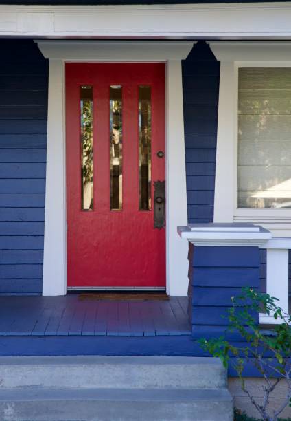 Vintage beach cottage front door