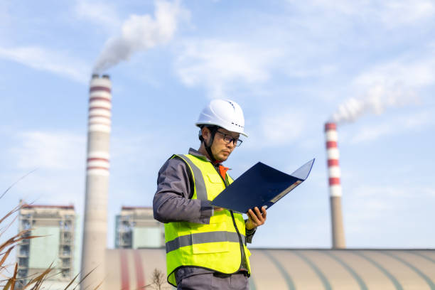 istock Power engineers working in front of a thermal power plant 2194193176
