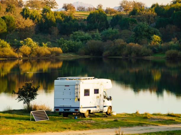 istock Rv caravan on nature. Autumn time. 2194194107