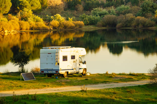 istock Rv caravan on nature. Autumn time. 2194194404