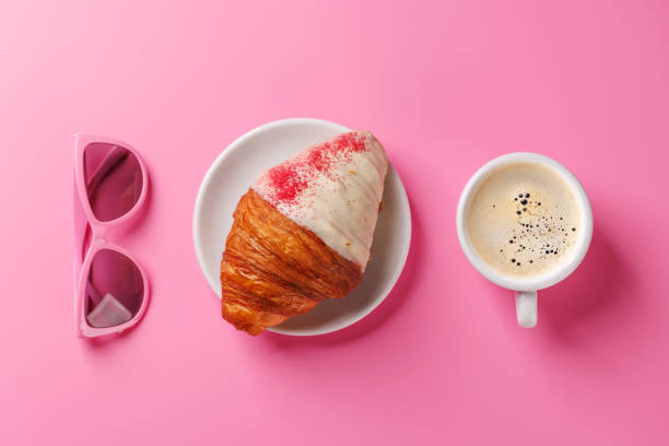 istock A delightful pairing of a freshly brewed coffee and a raspberry croissant 2194194411
