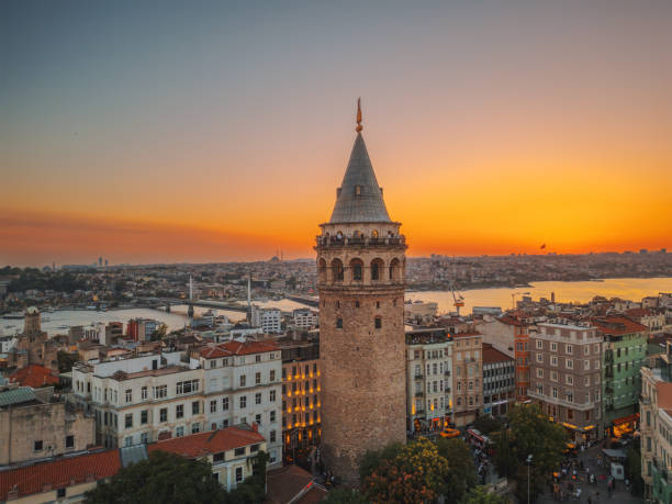 istock Galata Tower at Sunset Overlooking Istanbul, Turkiye 2194196297