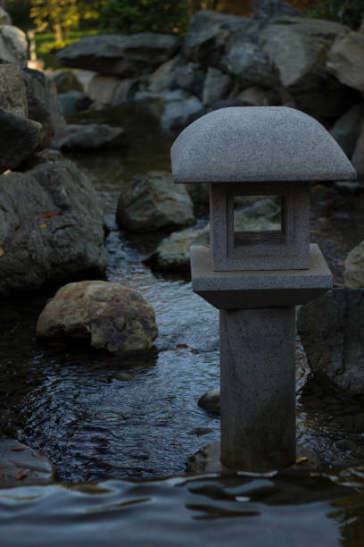 istock Stone lantern in a Japanese garden in Krasnodar 2194197012