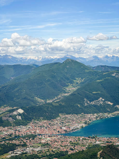 istock Italian town and Alps 2194197025