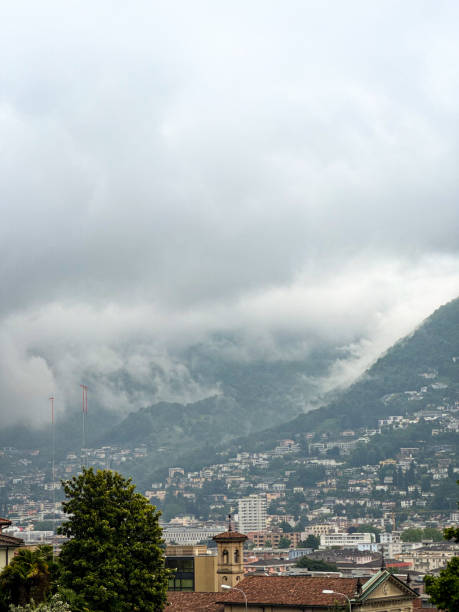 istock Corner of Lugano town and clouds 2194197150