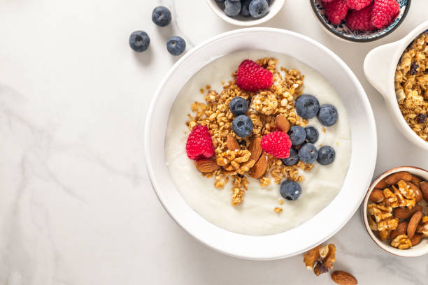 istock Healthy breakfast with Yogurt Granola and Berries 2194198174