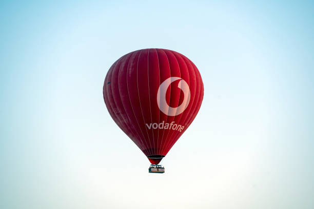 Hot air balloon festival Doha Qatar 2025 stock photo