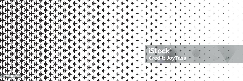 Background Fighter Pattern Horizontal Halftone Of Black Fighter Plane For Pattern And Background ...