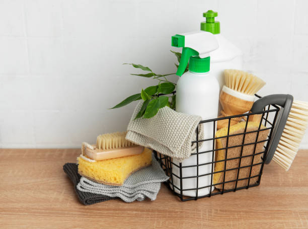 istock Eco friendly cleaning products and tools promoting sustainable housekeeping 2194213645