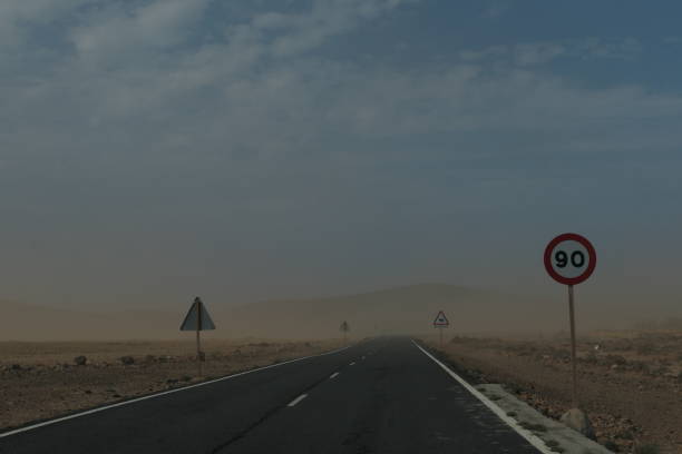 istock Route, calima day: Fuerteventura, Canary Islands 2194216671