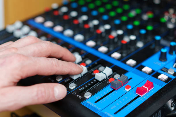 istock Sound settings on the mixer. 2194218758