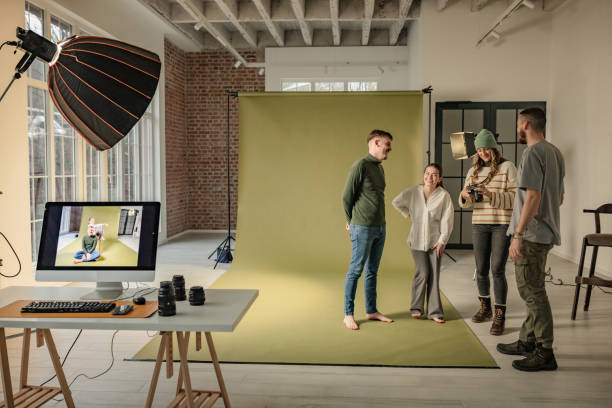 istock Bright studio session with photographer and team members 2194221488