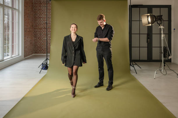 istock Female model walks confidently toward the camera 2194223132