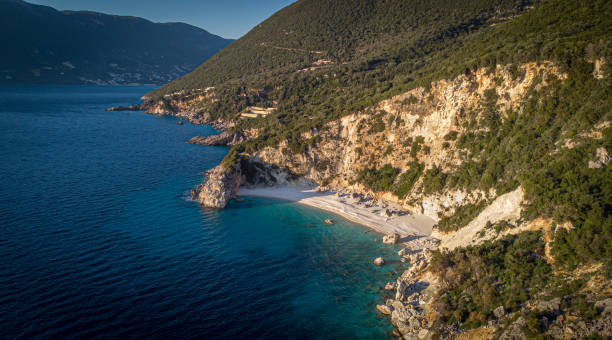 istock Agiofili Beach aerial view showcasing an amazing pristine bay. Lefkada. Greece 2194227375