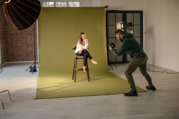 istock Professional photoshoot in modern studio environment 2194228731