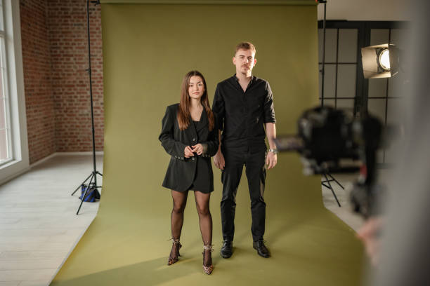 istock Studio photo shoot with two fashionable models 2194230173