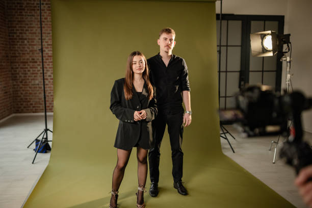 istock Stylish models in the studio during photography session 2194230744