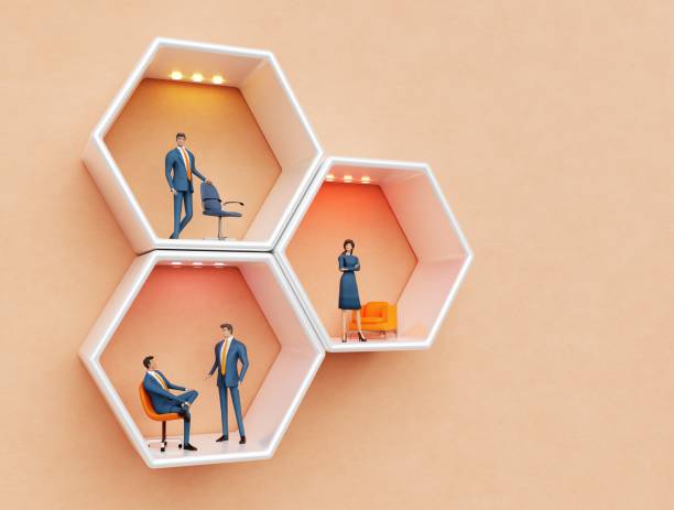 Businessman brings puzzle pieces to his team, sorting problems, cooperation, work together concept 3D rendering illustration