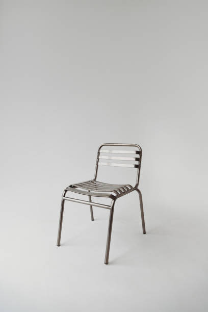 istock Modern metal chair on white background 2194237559